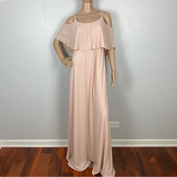 SHOW ME YOUR MUMU PINK COLD-SHOULDER RUFFLE MAXI DRESS - Picture 2 of 12